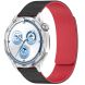 Ремешок Deexe Magnetic Silicone Strap для Huawei Watch GT 5 (46mm) - Black / Red (895543BR). Фото 3 из 6