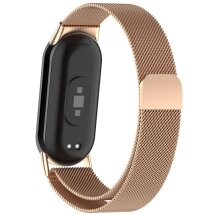Ремешок Deexe Milanese Stainless Steel для Xiaomi Mi Smart Band 8 / 9 - Rose Gold: фото 1 из 8