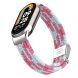 Ремінець Deexe Nylon Bracelet для Xiaomi Mi Smart Band 8 / 9 / 10 - White / Pink (326026WP). Фото 6 з 6