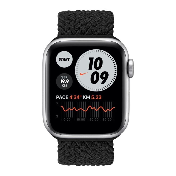Ремешок Deexe Nylon Knitting для Apple Watch 42 (Series 10) / 41 / 40 / SE 40 / 38 - Black: фото 3 из 6