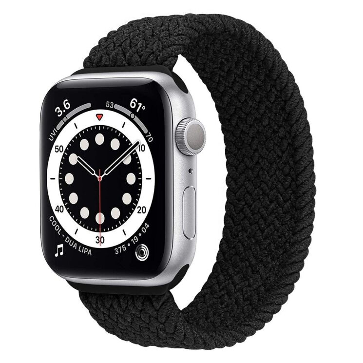 Ремешок Deexe Nylon Knitting для Apple Watch 42 (Series 10) / 41 / 40 / SE 40 / 38 - Black: фото 2 из 6