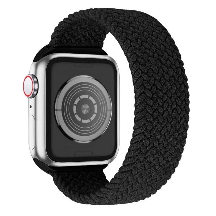 Ремешок Deexe Nylon Knitting для Apple Watch 42 (Series 10) / 41 / 40 / SE 40 / 38 - Black: фото 1 из 6