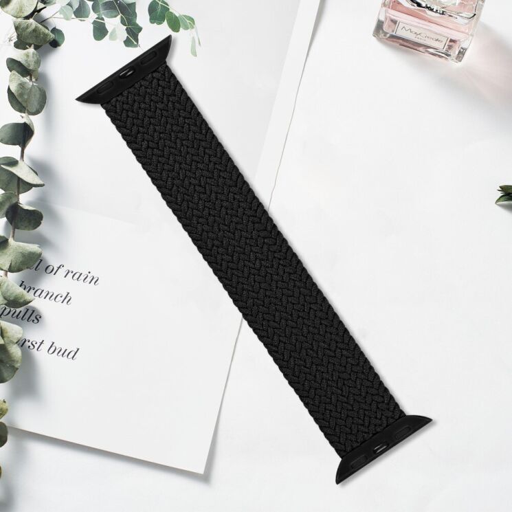 Ремешок Deexe Nylon Knitting для Apple Watch 42 (Series 10) / 41 / 40 / SE 40 / 38 - Black: фото 4 из 6