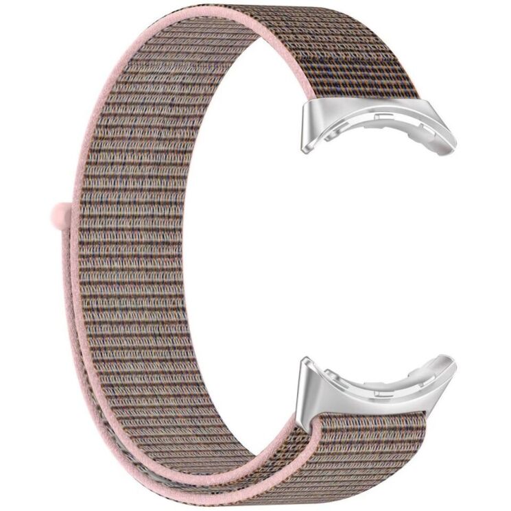 Ремешок Deexe Nylon Loop для Google Pixel Watch / Watch 2 / Watch 3 (41mm) - Pink: фото 2 из 4