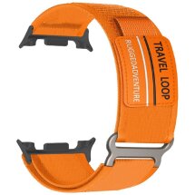 Ремінець Deexe Nylon Magic Tape для Samsung Galaxy Watch 8 (40/44mm) / 8 Classic - Orange: фото 1 з 3