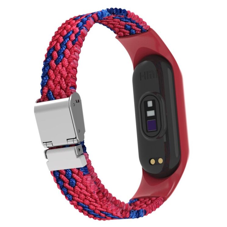 Ремешок Deexe Nylon Strap для Xiaomi Mi Band 7 - Red / Blue: фото 3 из 5