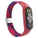 Ремешок Deexe Nylon Strap для Xiaomi Mi Band 7 - Red / Blue (298704RL). Фото 5 из 5