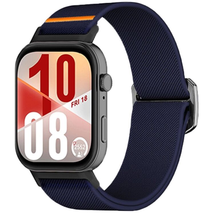 Ремешок Deexe Orbit Flex для Huawei Watch Fit 4 Pro / Fit 4 / Fit 3 - Dark Blue: фото 2 из 3