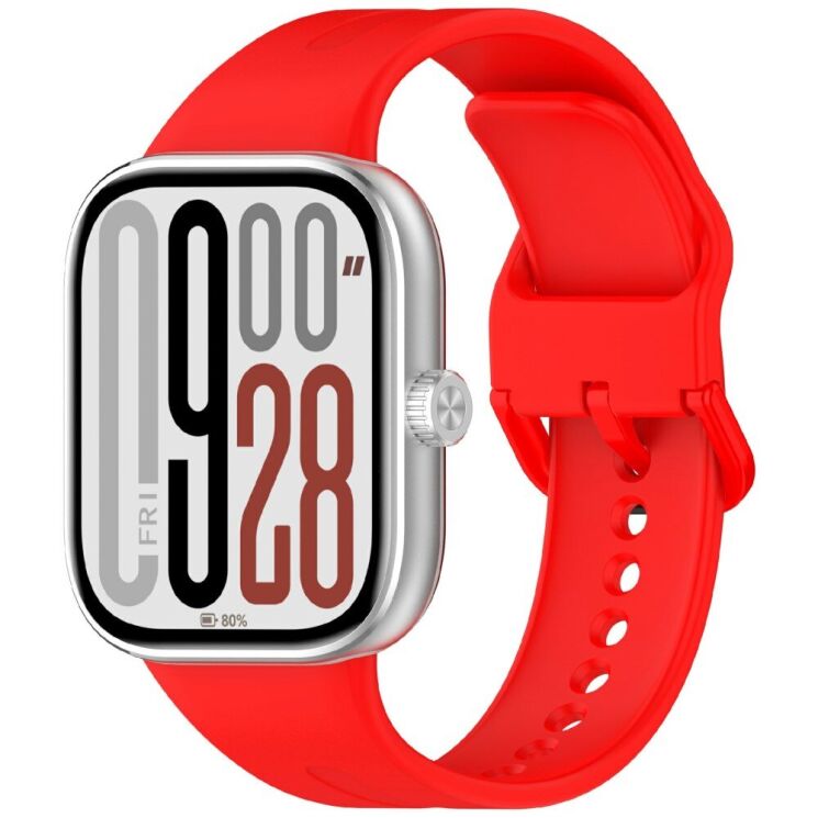 Ремешок Deexe Soft Line для Xiaomi Mi Smart Band 8 Pro / 9 Pro / Redmi Watch 4 / 5 - Red: фото 2 из 2