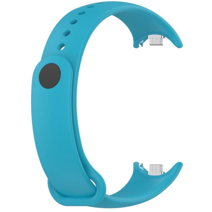 Ремешок Deexe Soft Silicone для Xiaomi Mi Smart Band 8 / 9 - Sky Blue: фото 3 из 5