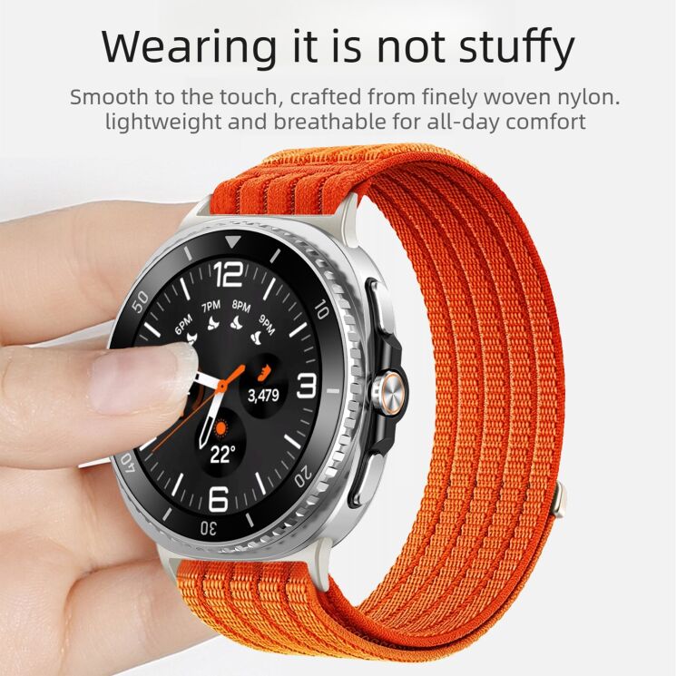 Ремешок Deexe Soft Weave для Samsung Galaxy Watch 8 (40/44mm) / 8 Classic - Grey: фото 3 из 5