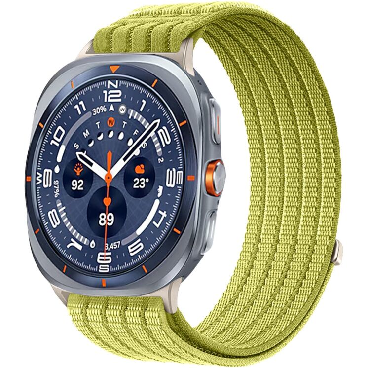 Ремешок Deexe Soft Weave для Samsung Galaxy Watch Ultra (47mm) / Ultra (2025) - Light Green (387805LG) Ремешок Deexe Soft Weave для Samsung Galaxy Watch Ultra (47mm) / Ultra (2025) - Light Green: фото 2 из 5