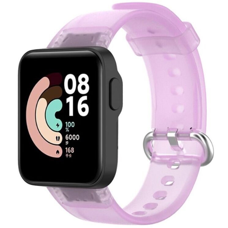 Ремешок Deexe Soft Wrist для Xiaomi Mi Watch Lite - Transparent Purple: фото 3 из 7