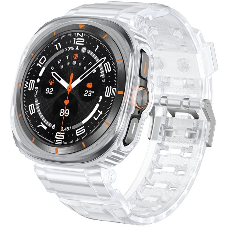 Ремешок Deexe Solid Color для Samsung Galaxy Watch Ultra (47mm) - Transparent: фото 1 из 8