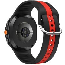 Ремінець Deexe Sport Strap для Samsung Galaxy Watch 8 (40/44mm) / 8 Classic - Black / Red: фото 1 з 6