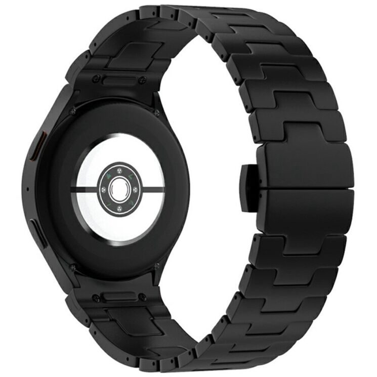 Ремешок Deexe Stainless Steel QuickFit для Samsung Galaxy Watch 4 / 5 / 6 / 7 / FE (40mm) - Black: фото 1 из 6