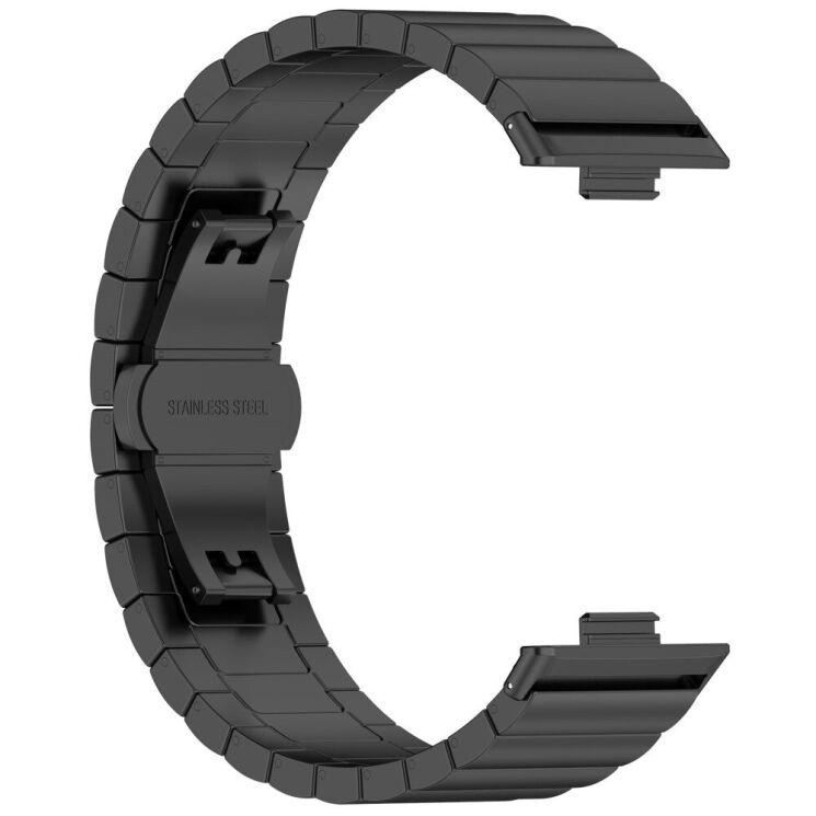 Ремінець Deexe Steel Strap для Huawei Watch Fit 3 - Black: фото 3 з 7