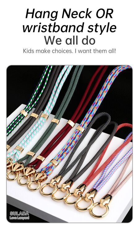 Ремінець для смартфона SULADA Love Lanyard - Black (983030A) Ремінець для смартфона SULADA Love Lanyard - Black: фото 11 з 11