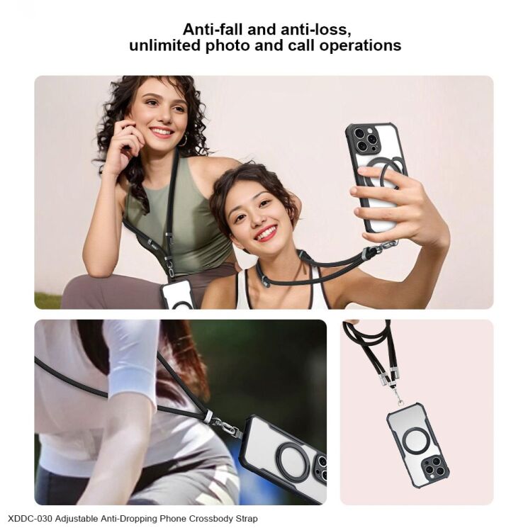 Ремінець для смартфона XUNDD XDDC-030 Crossbody Strap - Black: фото 5 з 8