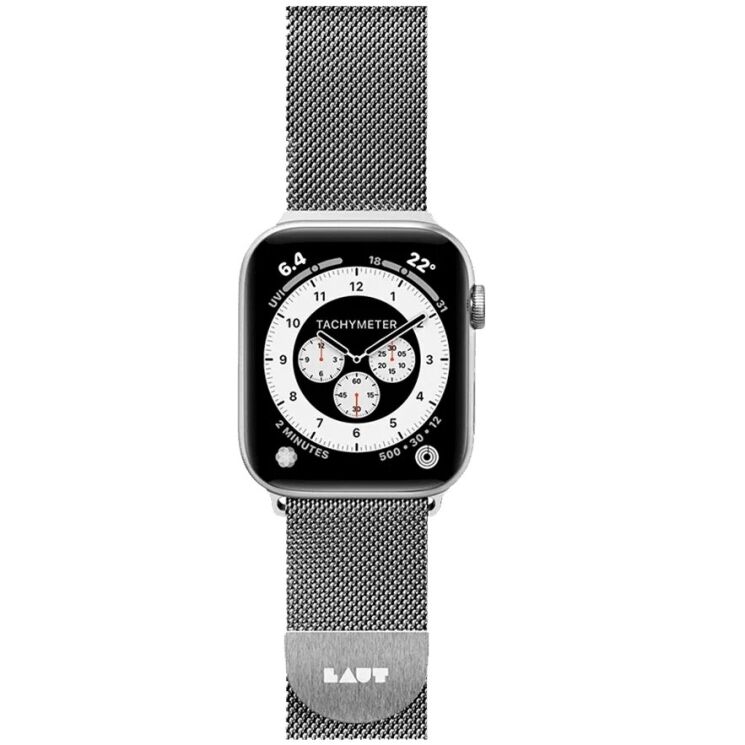 Ремінець Laut STEEL LOOP для Apple Watch 46 / 45 / 44 / SE 44 / 42 (Series 1-3) / Ultra / Ultra 2 - Silver: фото 1 з 9