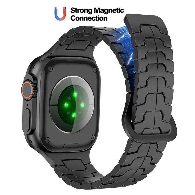 Ремешок Reframe Dragon Skin для Apple Watch 46 / 45 / 44 / SE 44 / 42 (Series 1-3) / Ultra / Ultra 2 - Black: фото 2 из 8