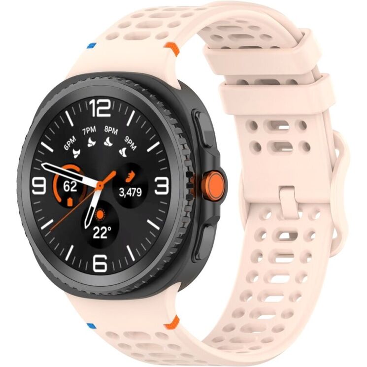 Ремінець Reframe Holes Design для Samsung Galaxy Watch 8 (40/44mm) / 8 Classic - Pink: фото 2 з 7