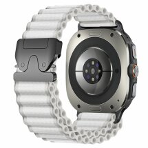 Ремінець Reframe Ripple Pattern для Samsung Galaxy Watch Ultra (47mm) / Ultra (2025) - White / Black: фото 1 з 7