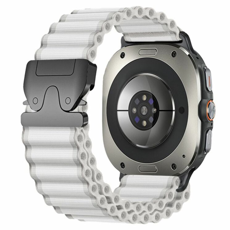 Ремінець Reframe Ripple Pattern для Samsung Galaxy Watch Ultra (47mm) / Ultra (2025) - White / Black: фото 1 з 7