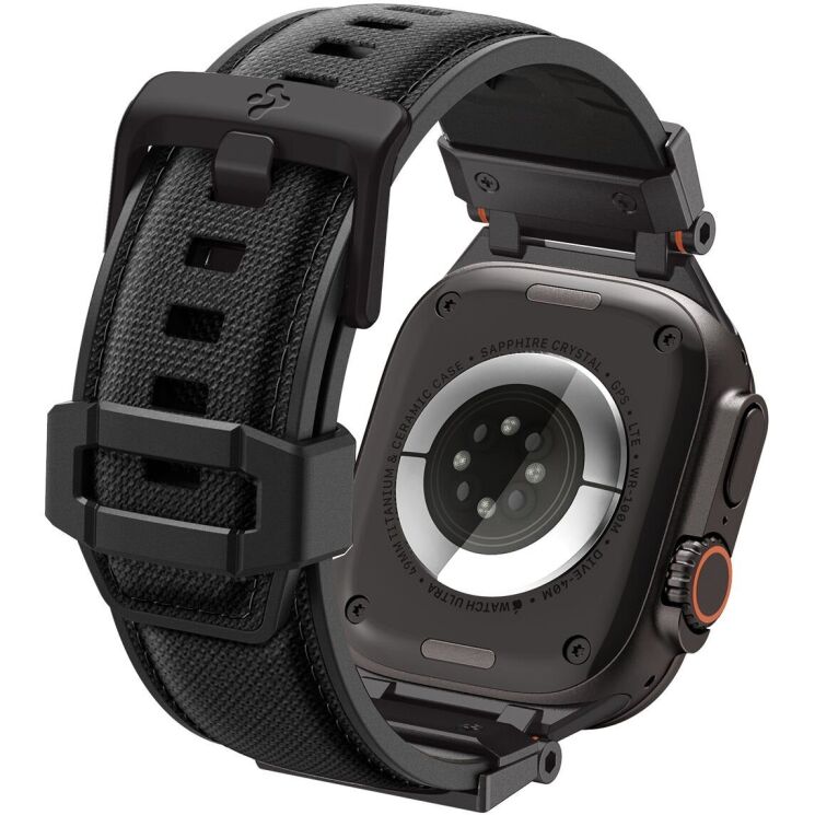 Ремешок Spigen (SGP) DuraPro Armor для Apple Watch 46 / 45 / 44 / SE 44 / 42 (Series 1-3) / Ultra / Ultra 2 - Black Edition: фото 7 из 17