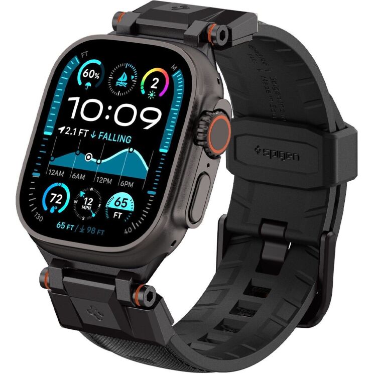 Ремешок Spigen (SGP) DuraPro Armor для Apple Watch 46 / 45 / 44 / SE 44 / 42 (Series 1-3) / Ultra / Ultra 2 - Black Edition: фото 3 из 17