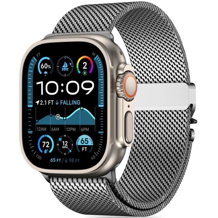 Ремешок Tech-Protect Milano для Apple Watch 46 / 44 / SE 44 / 45 / Ultra / Ultra 2 (49mm) - Silver: фото 1 из 4