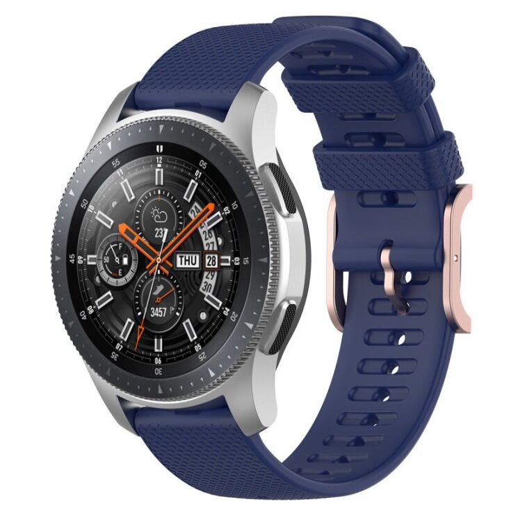 Ремешок UniCase Dot Pattern для Samsung Galaxy Watch 3 (45mm) - Dark Blue: фото 2 из 5