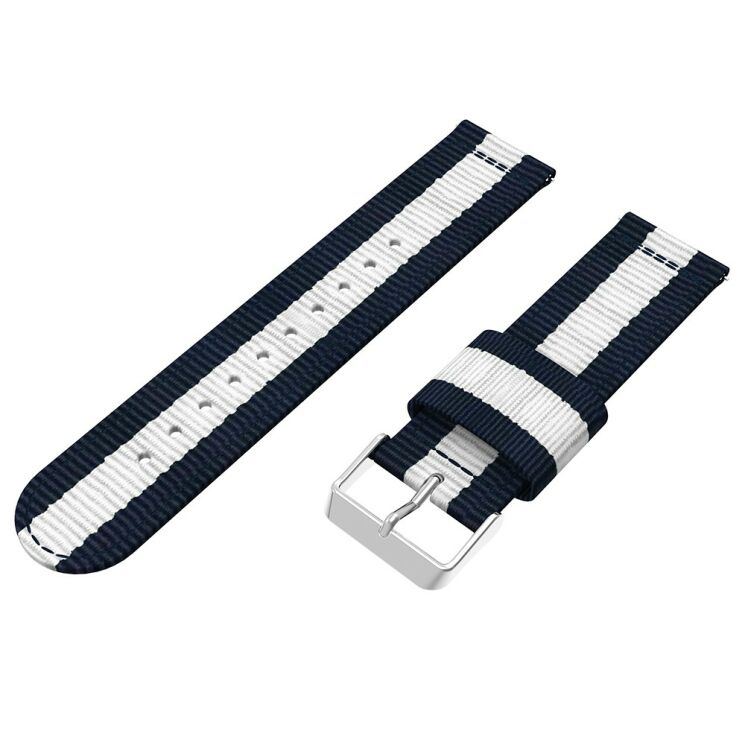 Ремінець UniCase Nylon для Samsung Galaxy Watch 42mm - Blue / White: фото 3 з 5