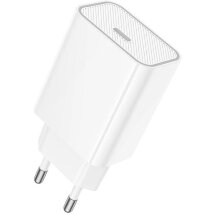 Мережевий зарядний пристрій Hoco C143A PD20W (Type-C) - White: фото 1 з 8