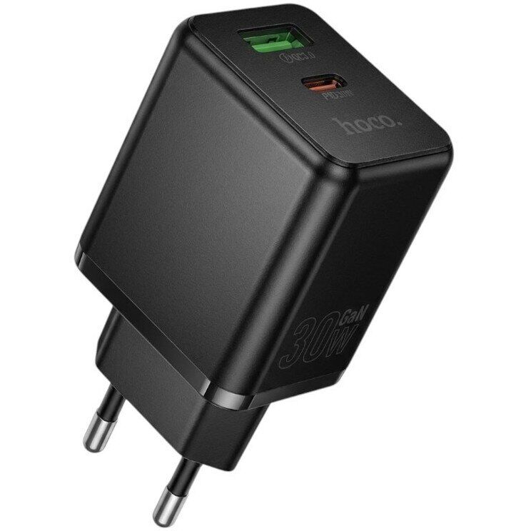 Сетевое зарядное устройство Hoco C157A PD30W+QC3.0 - Black: фото 2 из 6