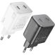 Сетевое зарядное устройство Hoco N42 Elogiado 2C PD45W + кабель Type-C to Lightning - Black (346156B). Фото 8 из 11