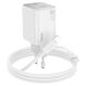 Сетевое зарядное устройство Hoco N42 Elogiado 2C PD45W + кабель Type-C to Lightning - White (346156W). Фото 2 из 11