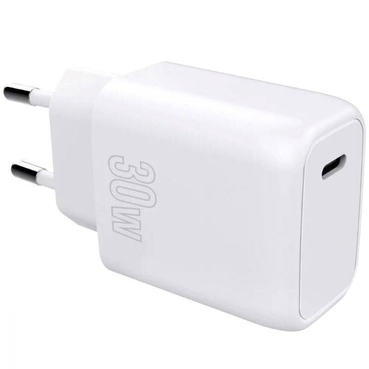 Мережевий зарядний пристрій Proove Silicone Power 30W + кабель Type-C to Type-C - White: фото 2 з 6