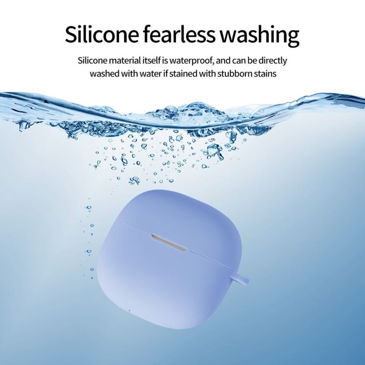 Силіконовий чохол Deexe Silicone Case (FH) для Xiaomi Redmi Buds 6 Lite - Purple: фото 3 з 6