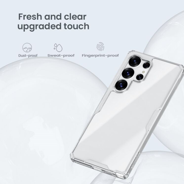 Силиконовый чехол NILLKIN Nature TPU Pro для Samsung Galaxy S25 Ultra (S938) - White: фото 9 из 12