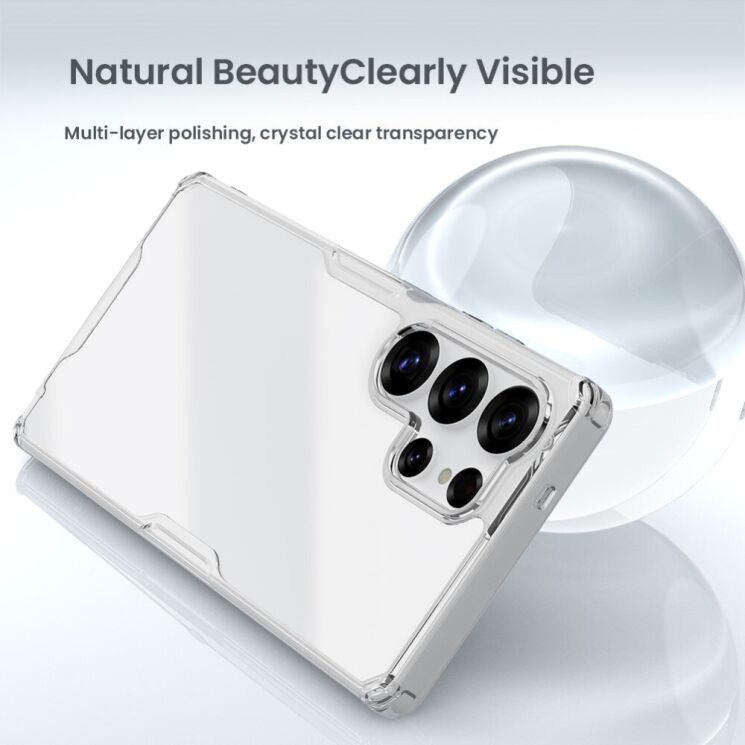 Силиконовый чехол NILLKIN Nature TPU Pro для Samsung Galaxy S25 Ultra (S938) - White: фото 7 из 12
