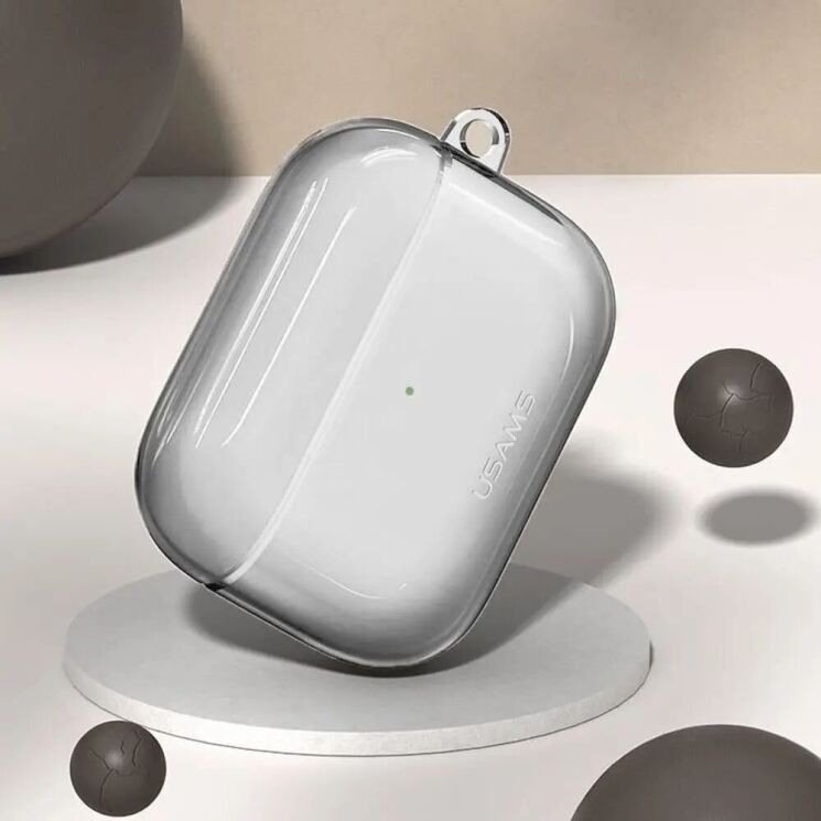 Силіконовий чохол USAMS US-BH570 Silicone Case для Apple AirPods Pro - Transparent: фото 3 з 8
