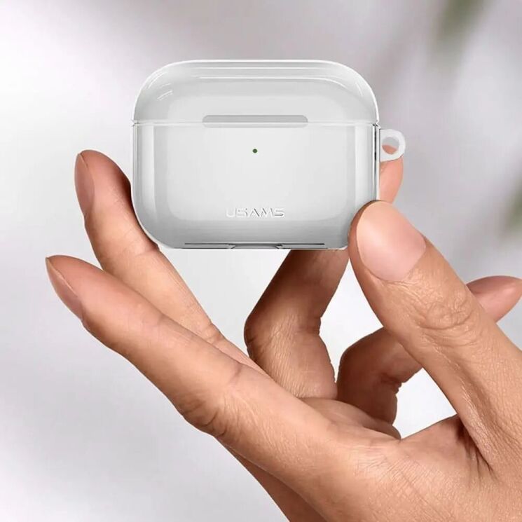 Силіконовий чохол USAMS US-BH570 Silicone Case для Apple AirPods Pro - Transparent: фото 5 з 8