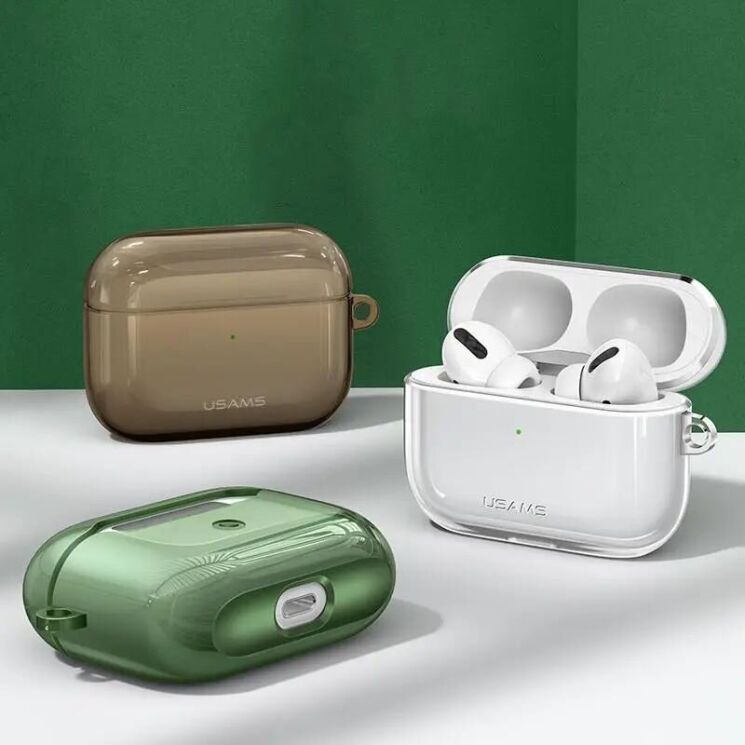 Силіконовий чохол USAMS US-BH570 Silicone Case для Apple AirPods Pro - Transparent: фото 4 з 8