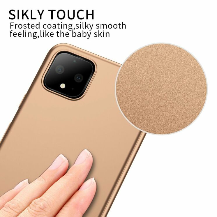 Силиконовый чехол X-LEVEL Matte для Google Pixel 4 XL - Gold: фото 2 из 7