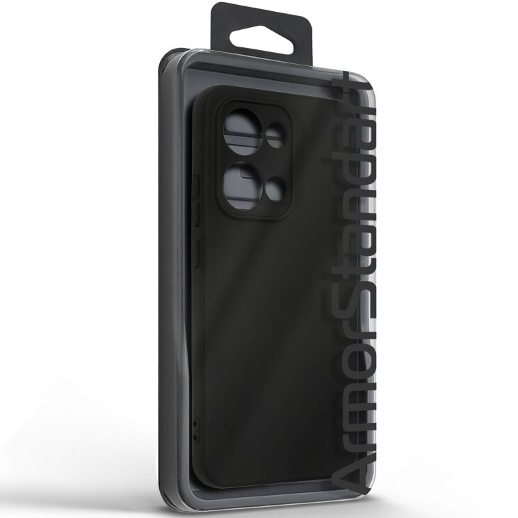 Силиконовый (TPU) чехол ArmorStandart Matte Slim Fit для OPPO Reno 13 - Black: фото 3 из 5