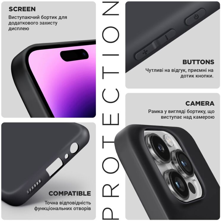 Силиконовый (TPU) чехол ArmorStandart Matte Slim Fit для Samsung Galaxy M35 (M356) - Black: фото 3 из 5