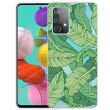 Силиконовый (TPU) чехол Deexe Pretty Glossy для Samsung Galaxy A53 - Green Leaves (292606B)
