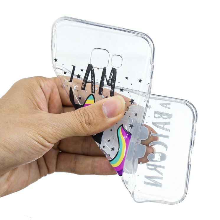 Силиконовый (TPU) чехол Deexe Pretty Glossy для Samsung Galaxy J4+ (J415) - Cool Unicorn: фото 5 из 5