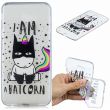 Силиконовый (TPU) чехол Deexe Pretty Glossy для Samsung Galaxy J4+ (J415) - Cool Unicorn (201535J)